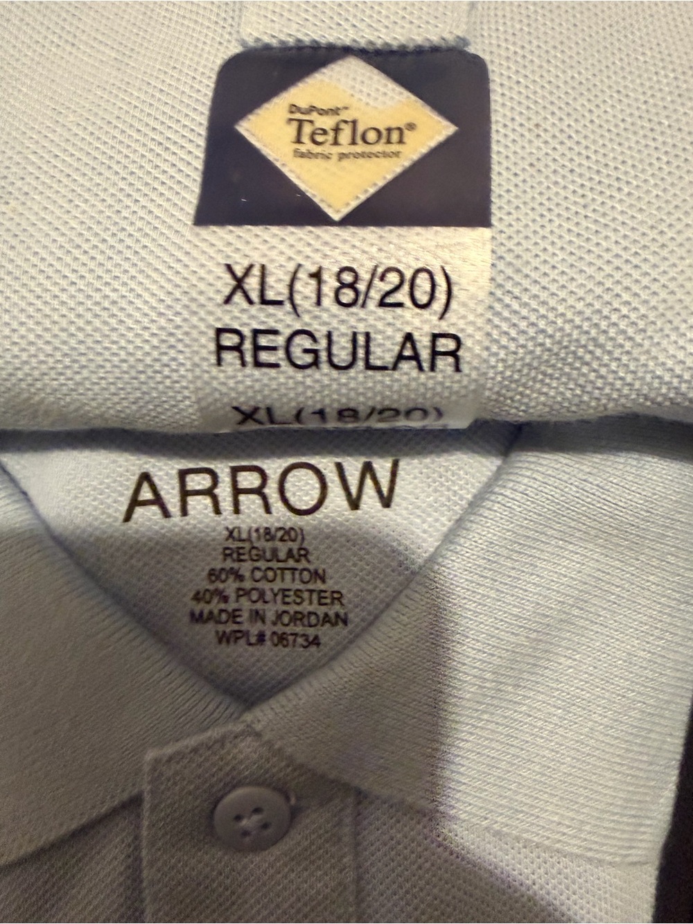 6 School Uniform Polo Bundle - Light Blue & Navy (Size 18/20) - Picture 2 of 4